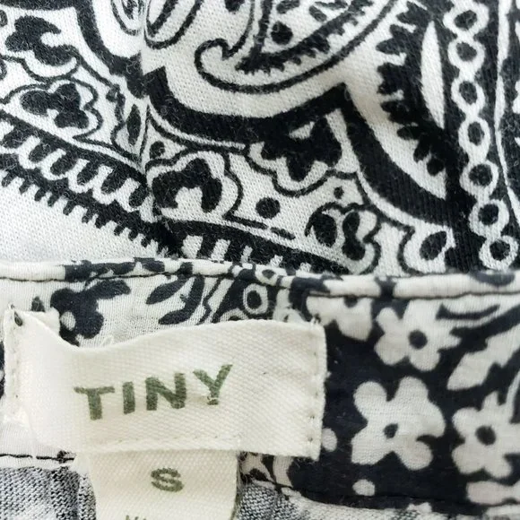 Anthropologie Tiny Effie Floral Popover Blouse Women's Size S Black Multicolor - Picture 5 of 6